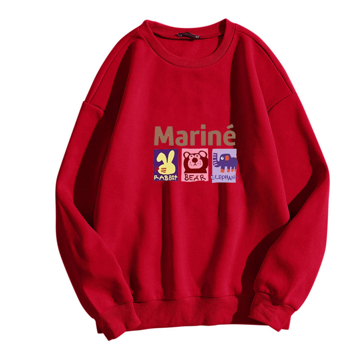 Dameen koselig sweatshirt med dyremotiver Skjora