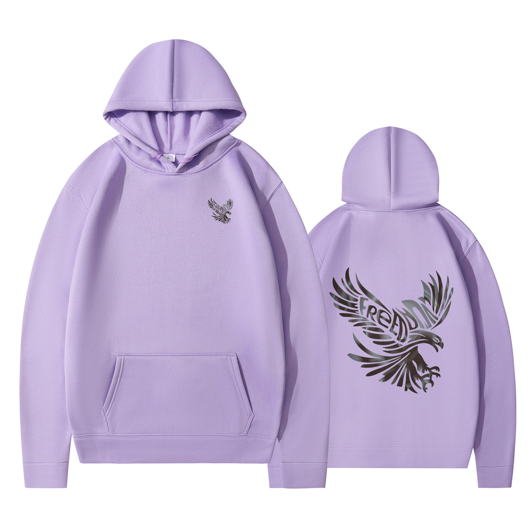 Dame hoodie med ikonisk ørn design og myk innerforet Skjora