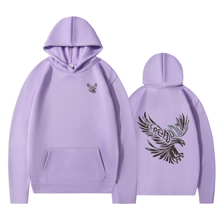 Dame hoodie med ikonisk ørn design og myk innerforet Skjora
