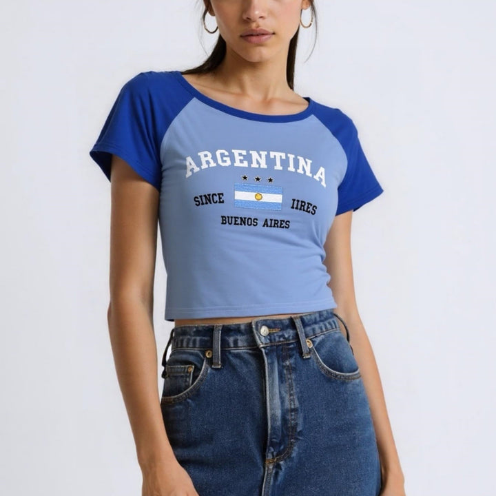 Damer sporty T-skjorte med avslappet London-print Skjora