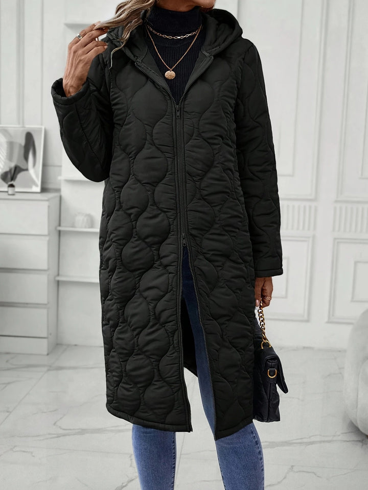 Dame hettejakke med elegant quilt og lange ermer Skjora