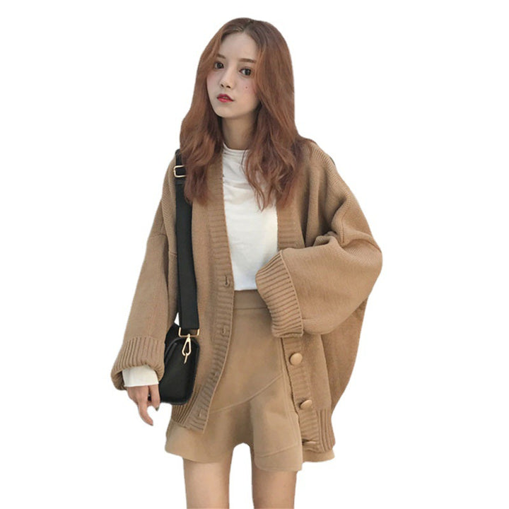Kvinnes Oversized Strikket Cardigan Skjora