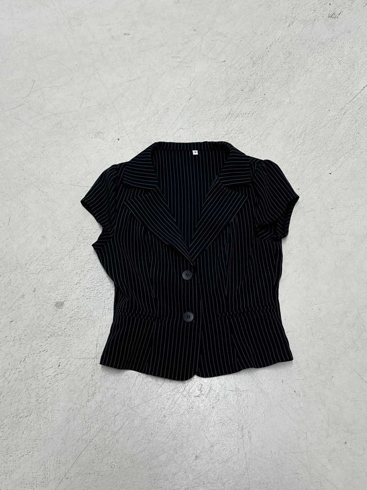Dame Blazer med figursydd snitt og moderne striper Skjora
