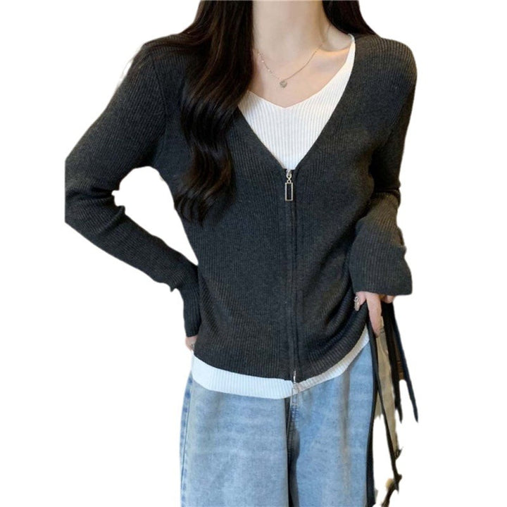 Dame cardigan med høykvalitets glidelås Skjora