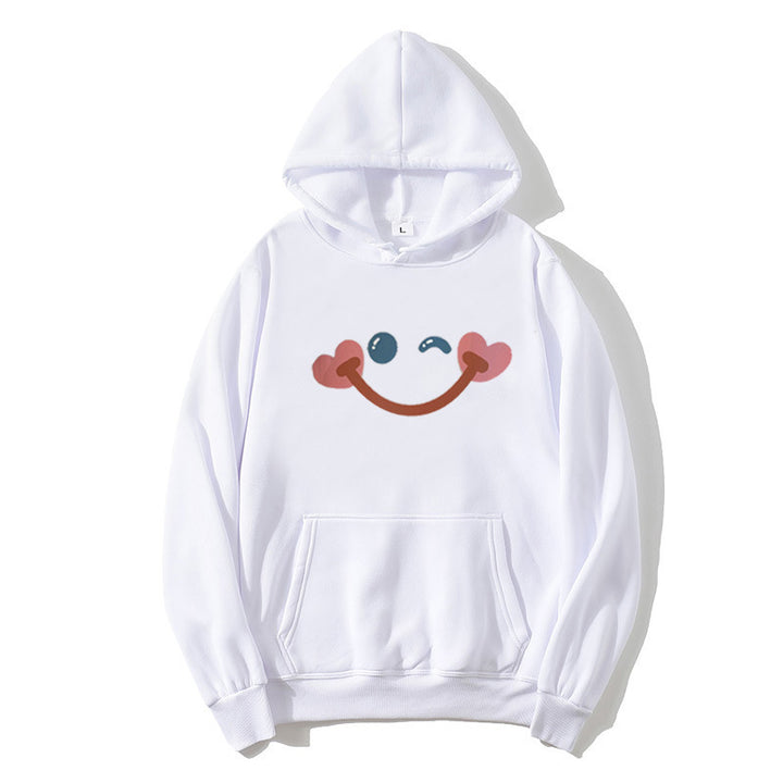 Dame hettegenser med glad smiley-design Skjora
