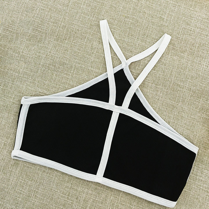 Damer sporty crop-top med leken korsettdesign Skjora
