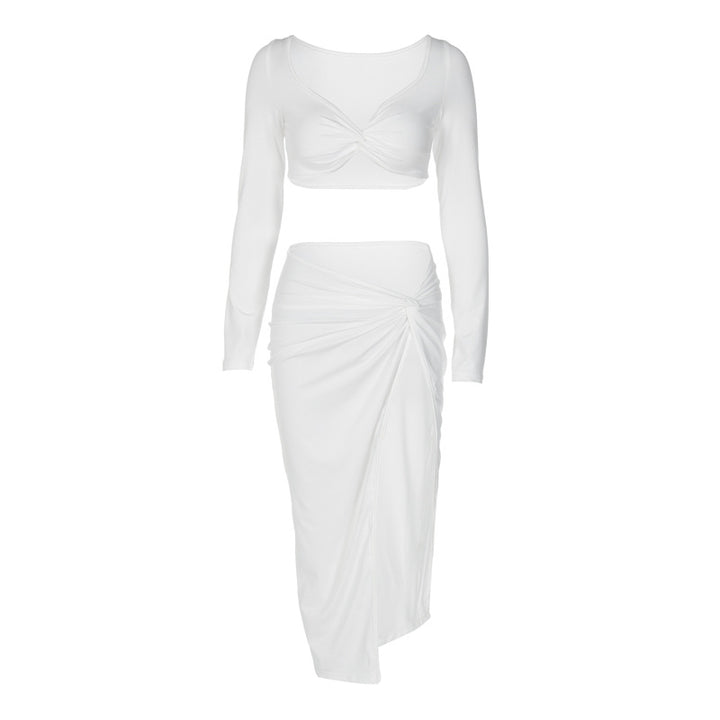 Dame Elegant maxikjole med off-shoulder design og drapert midje Skjora
