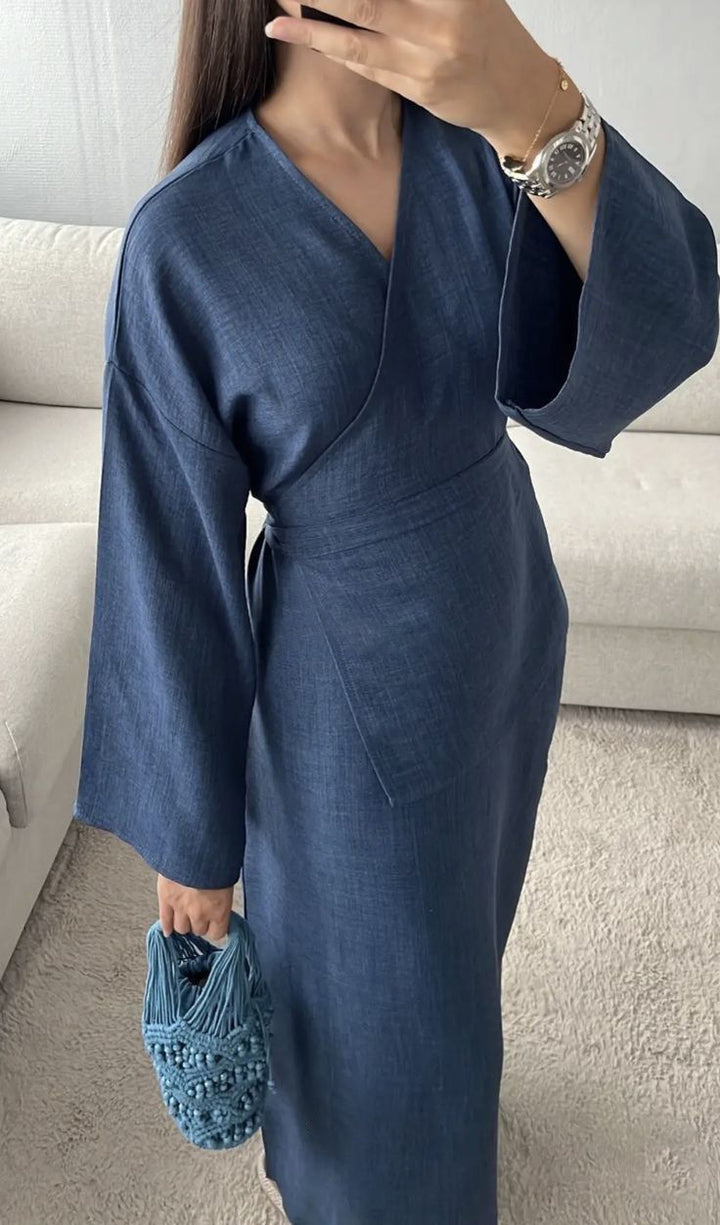 Elegant omslagskjole for kvinner Skjora