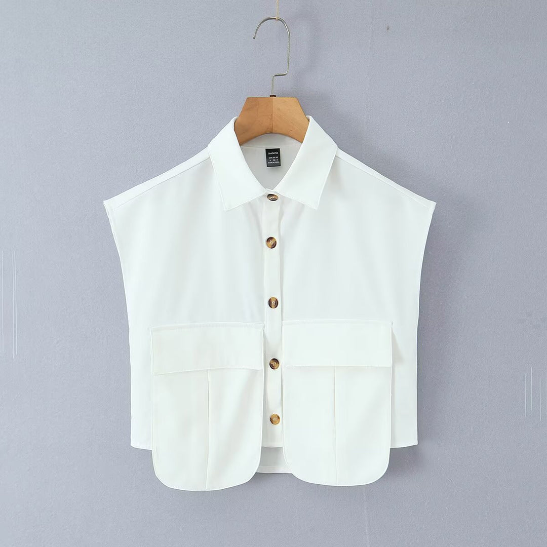 Dame Cropped Bluse med asymmetrisk skjørt Skjora