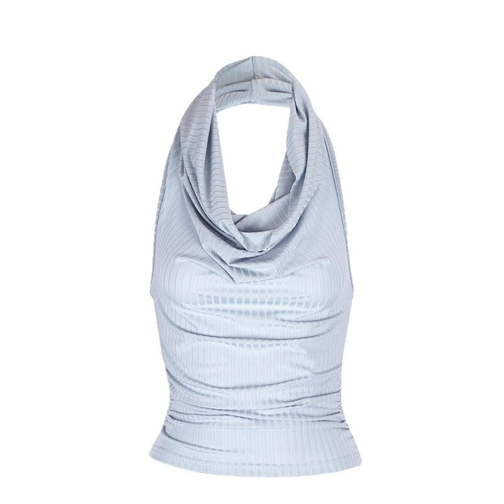 Damer Cowl-Neck Top med raffinert rynkeeffekt Skjora