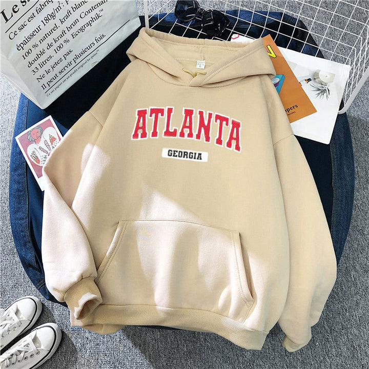 Damen Kapuzenpullover mit stylischem Atlanta-Print Skjora