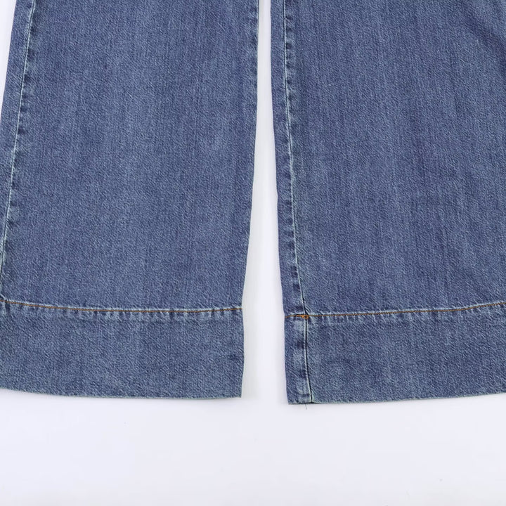 Dame Jumpsuit med dyp V-hals og vid ben Skjora