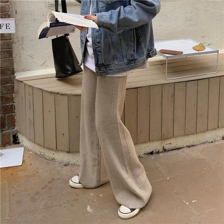 Dame Koselig Ribb Strikket Cardigan med Elegant Stå-Hals Skjora