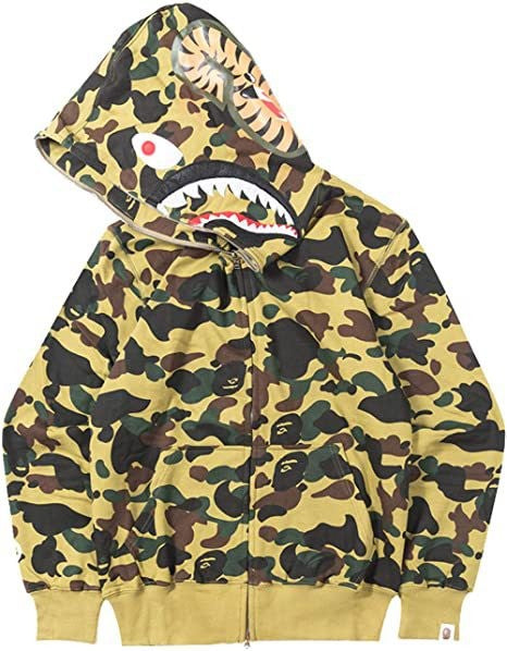 Kvinnes hettegenserjakke med moderne camouflage-design og høykvalitets bomullsblandingsmateriale Skjora