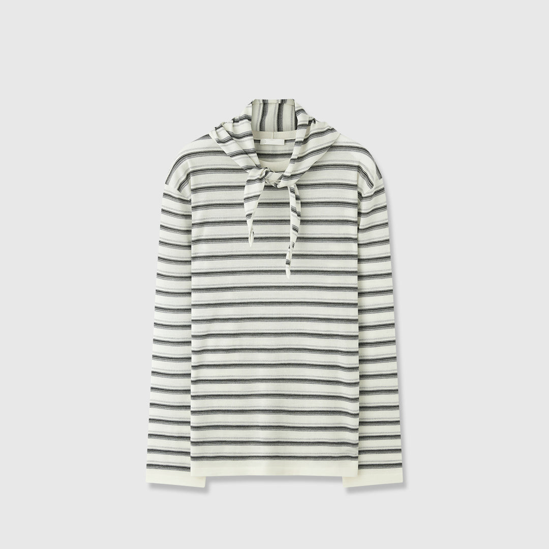 Dame casual langermet skjorte med moderne knyting belte Skjora