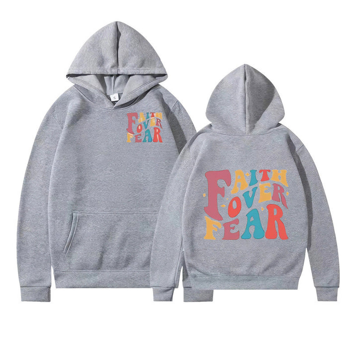 Dame hoodie med kreativ tekst og myk indre fleece Skjora