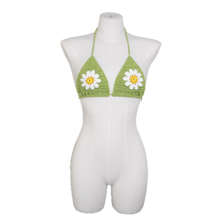 Damen Häkel-Bikini Oberteil mit floralen Motiven Skjora