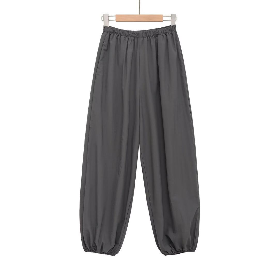 Dame Sporty Sweatpants med elastisk midje og vide ben Skjora