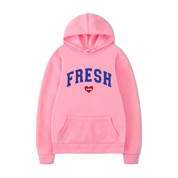 Women's hoodie with playful lettering and soft inner fleece Skjora