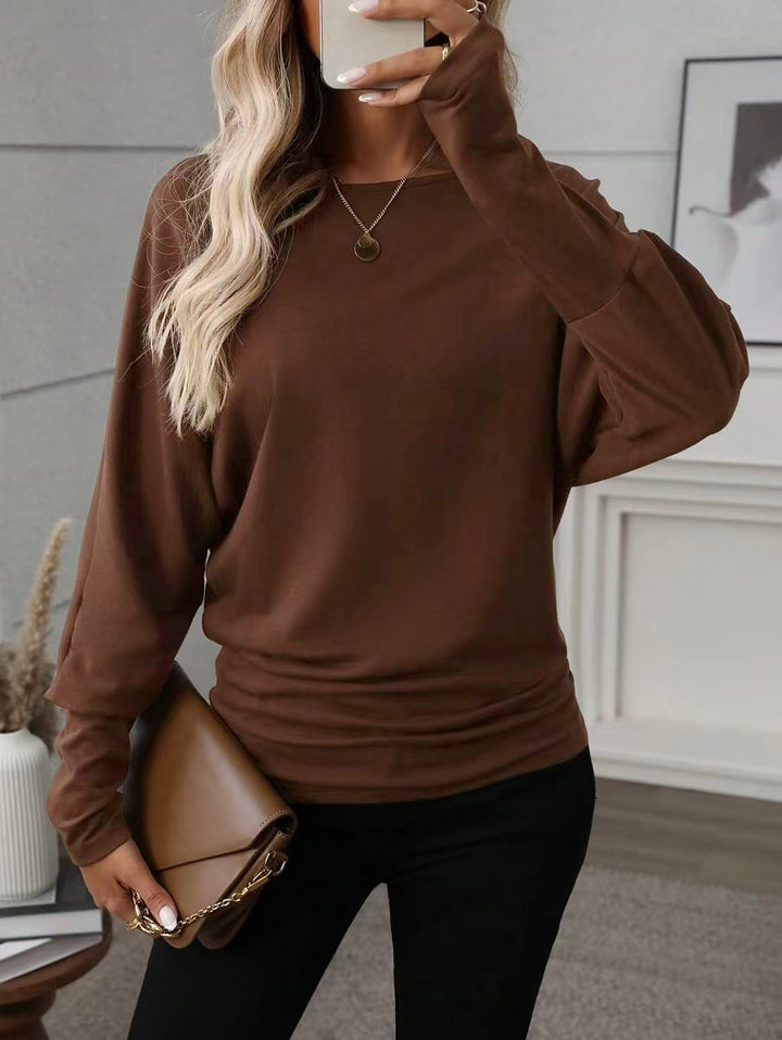 Kvinnes Casual Langermet Skjorte med Løs Passform og Elegant Silhuett Skjora