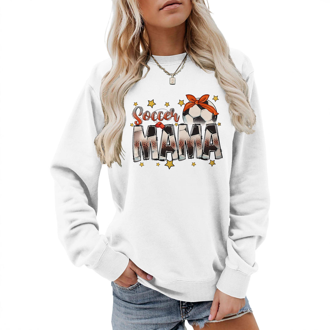 Dame sweatshirt med iøynefallende "Soccer Mama" trykk og komfortabel passform Skjora