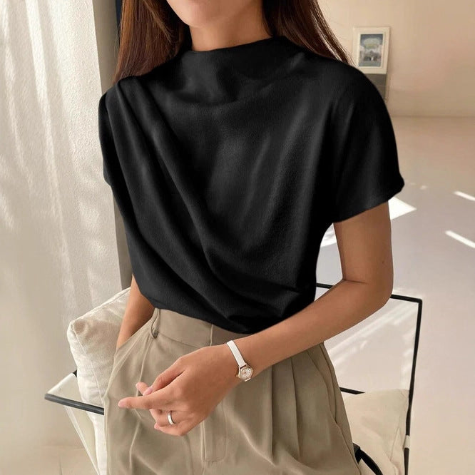 Dame Elegant og avslappet topp med drapert design Skjora