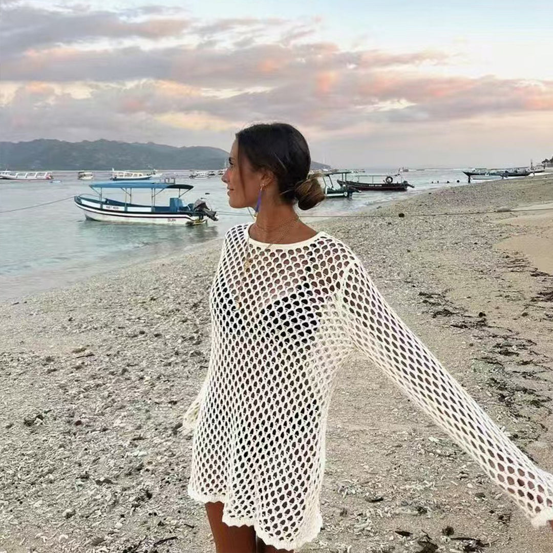 Damen Netz-Strandkleid Skjora