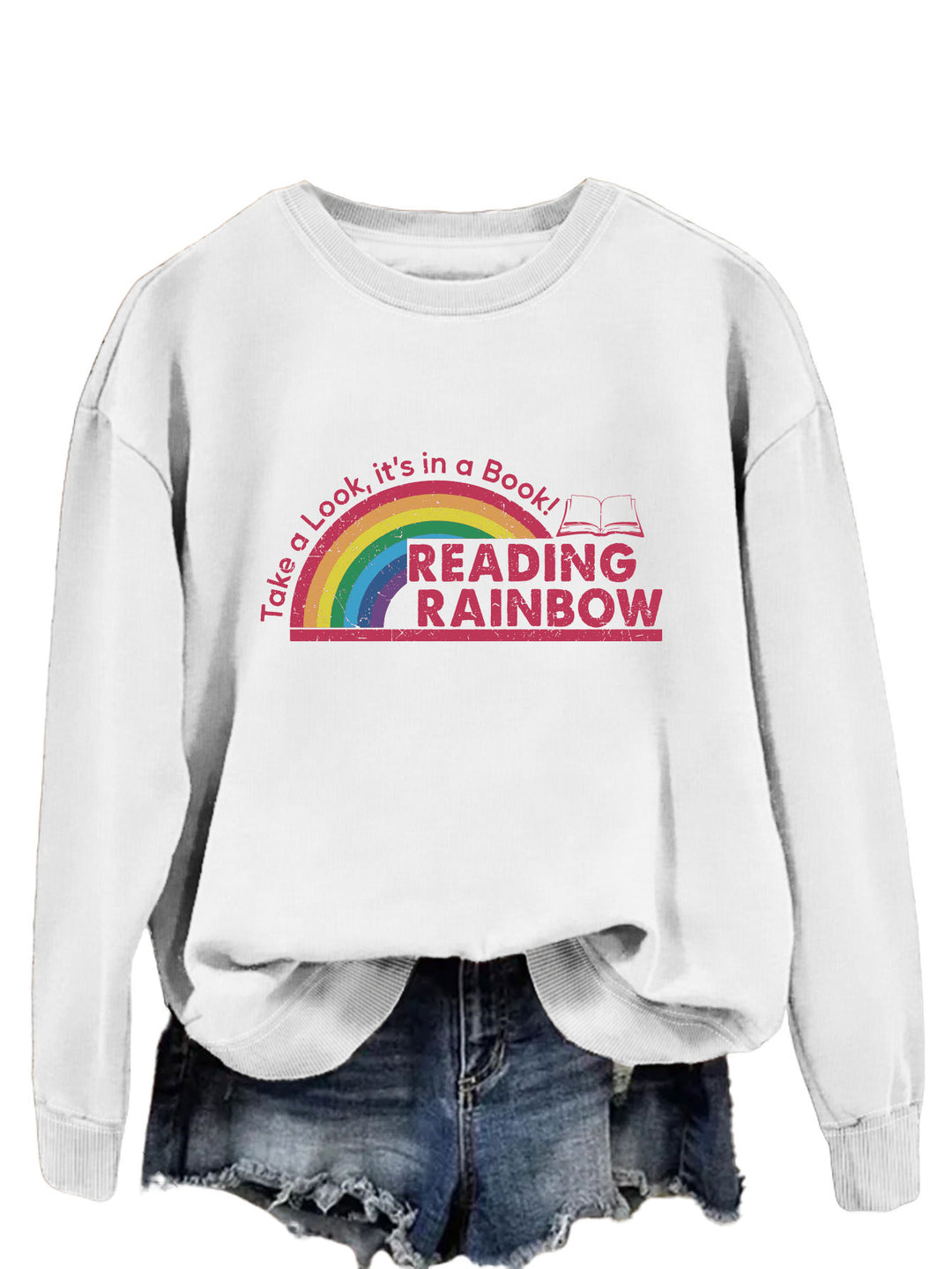 Dame avslappet sweatshirt med unik trykk Skjora