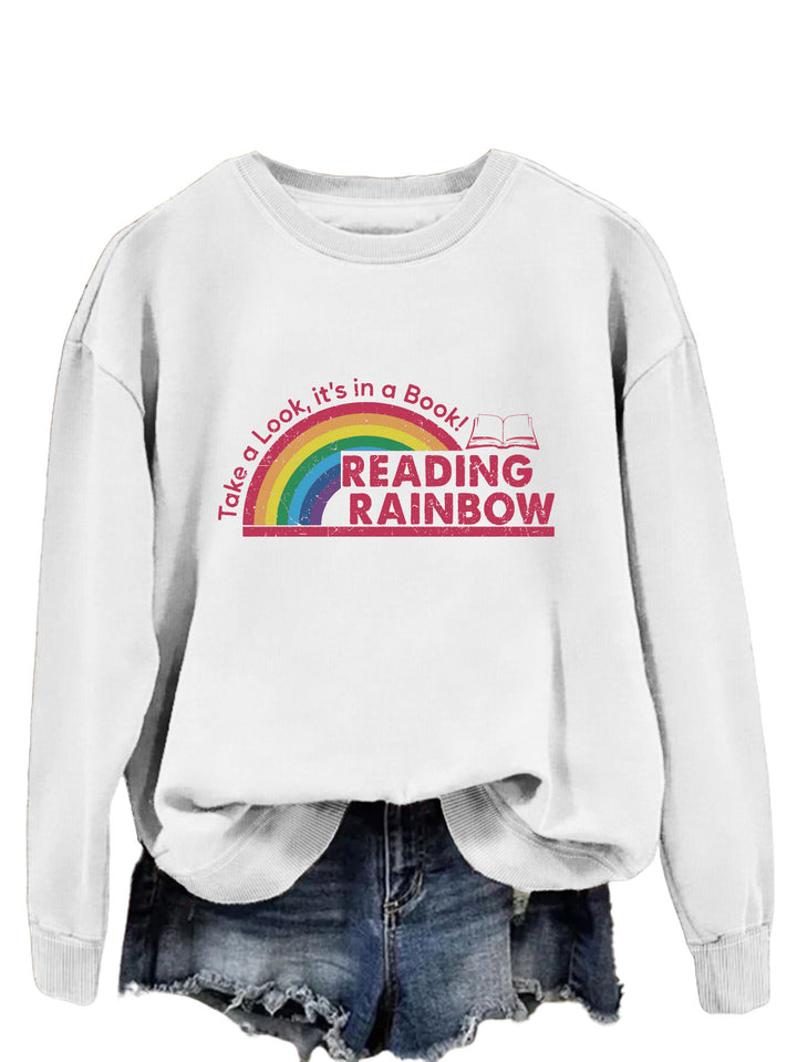 Dame avslappet sweatshirt med unik trykk Skjora