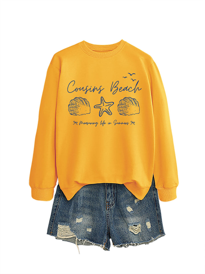 Kvinnelig sweatshirt med maritimt motiv og komfortabel passform Skjora