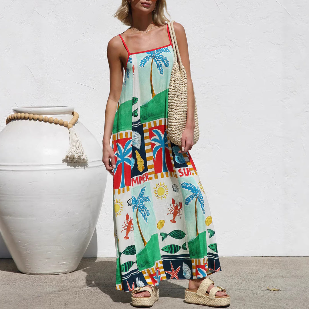 Kvinne Glitrende og Stroppløs Kveldskjole med Dyp Splitt