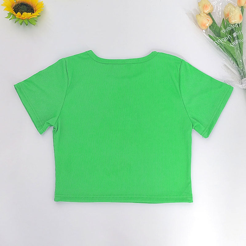 Damer cropped Sport-T-skjorte med Brasil-motiv Skjora