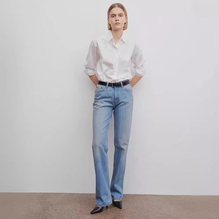 Damer Høyt skåret, brede jeans Skjora
