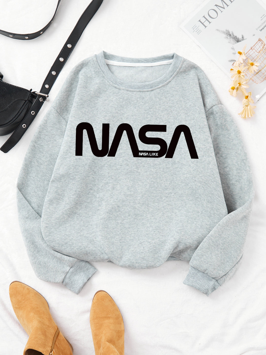 Dame casual sweatshirt med fantastisk NASA-logo Skjora