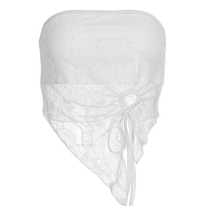 Damer Elegant Bandeau-topp med raffinert spissdeksel og lekent knute Skjora