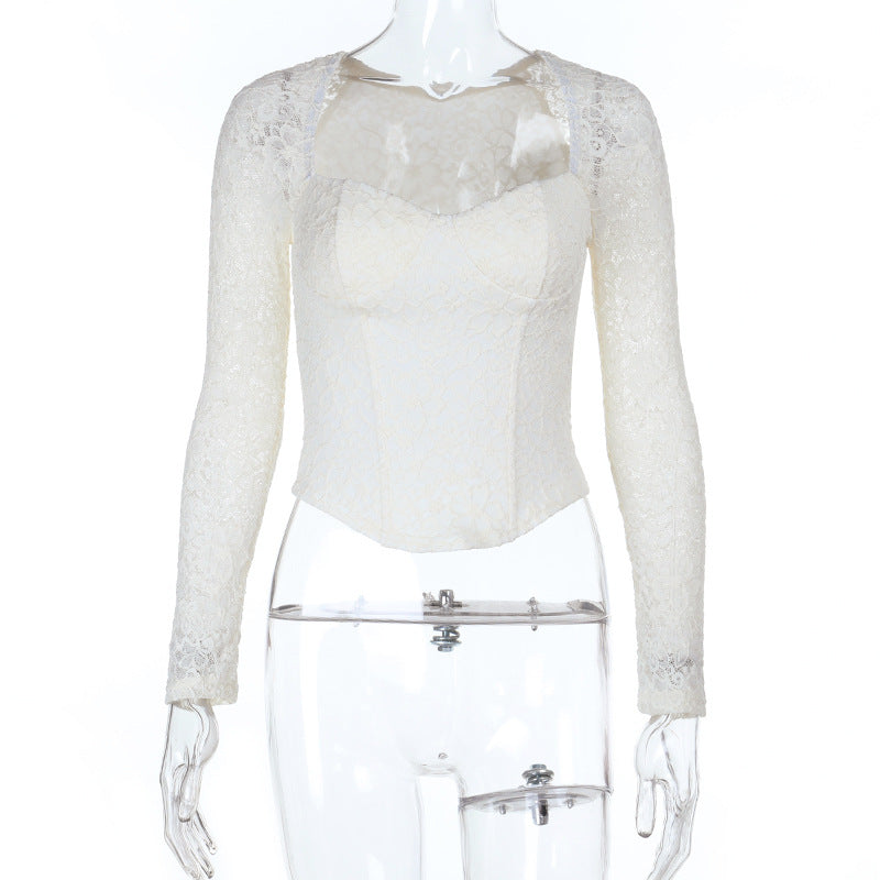 Dame elegant spissbluse med lange ermer og figursydd snitt Skjora