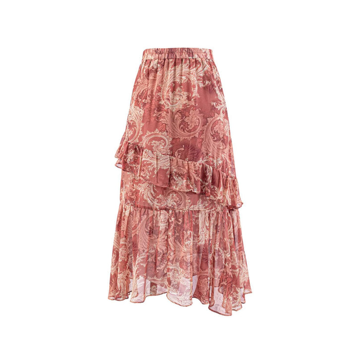 Damer Maxi-skjørt med voluminøst trappe-design Skjora
