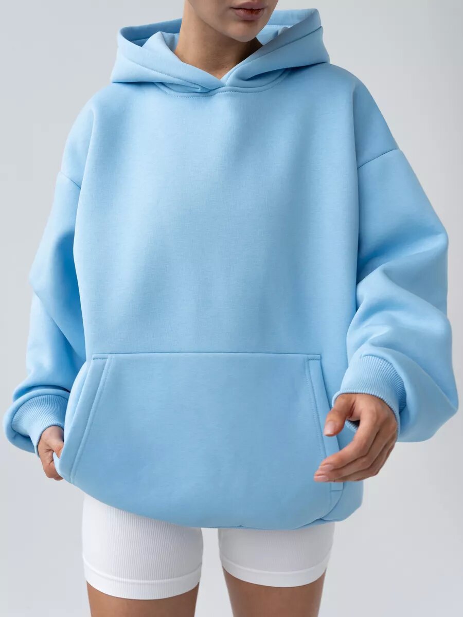 Dame Oversize Hoodie laget av høykvalitets bomullsblanding Skjora