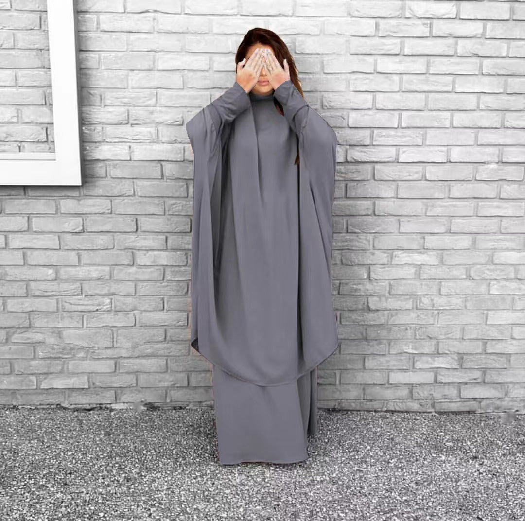 Dames Langermet Kaftan med Elegant Snitt og Bred Design Skjora