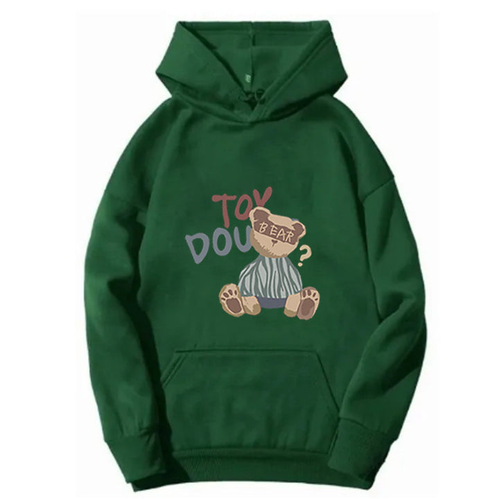 Damen Kapuzenpullover mit verspieltem Bärenmotiv Skjora