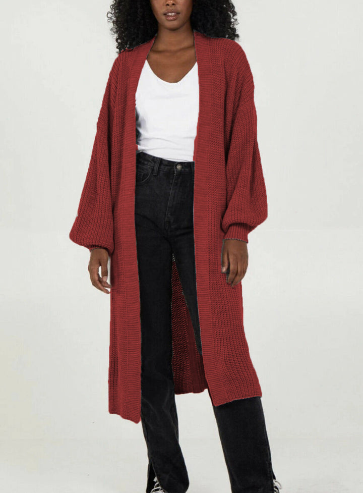 Kvinne strikket kåpe i uformell oversized design Skjora