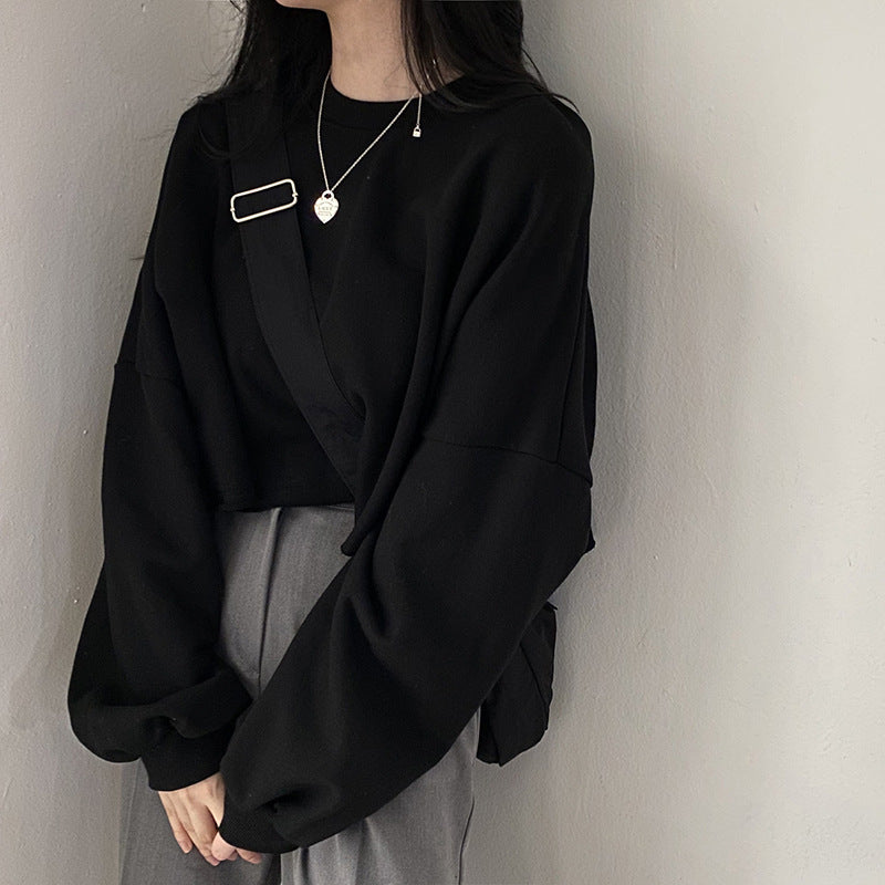 Kvinners Korte Sweatshirt Skjora
