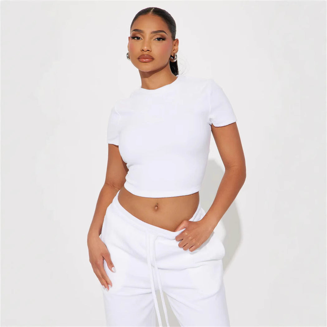 Kvinners fritidsloungewear-sett laget av myk velour Skjora