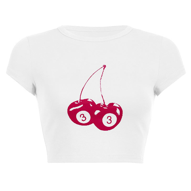 Dame ermeløs camisole med fruktig motiv Skjora
