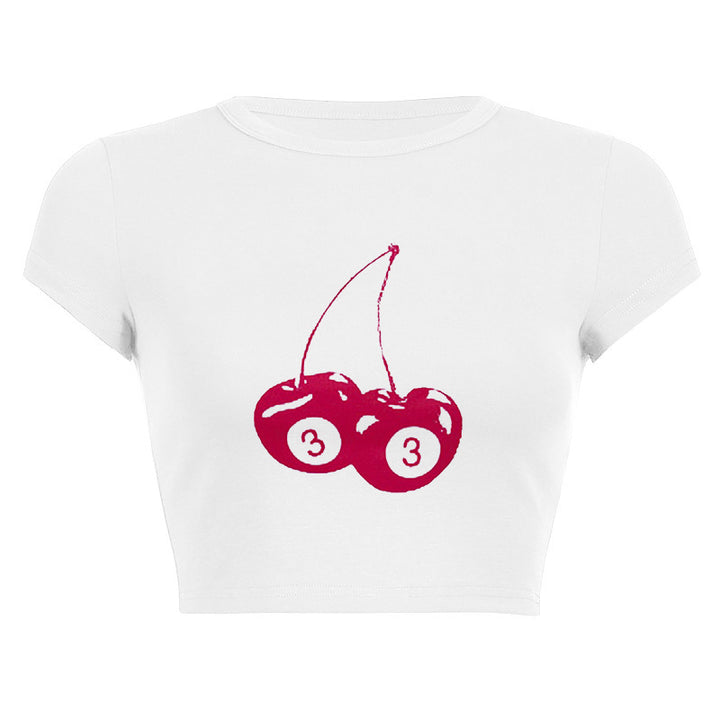 Dame ermeløs camisole med fruktig motiv Skjora