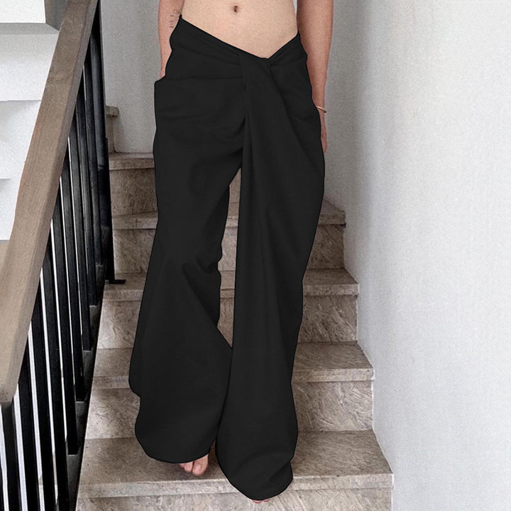 Dame elegante Palazzo-bukser med raffinerte draperinger Skjora