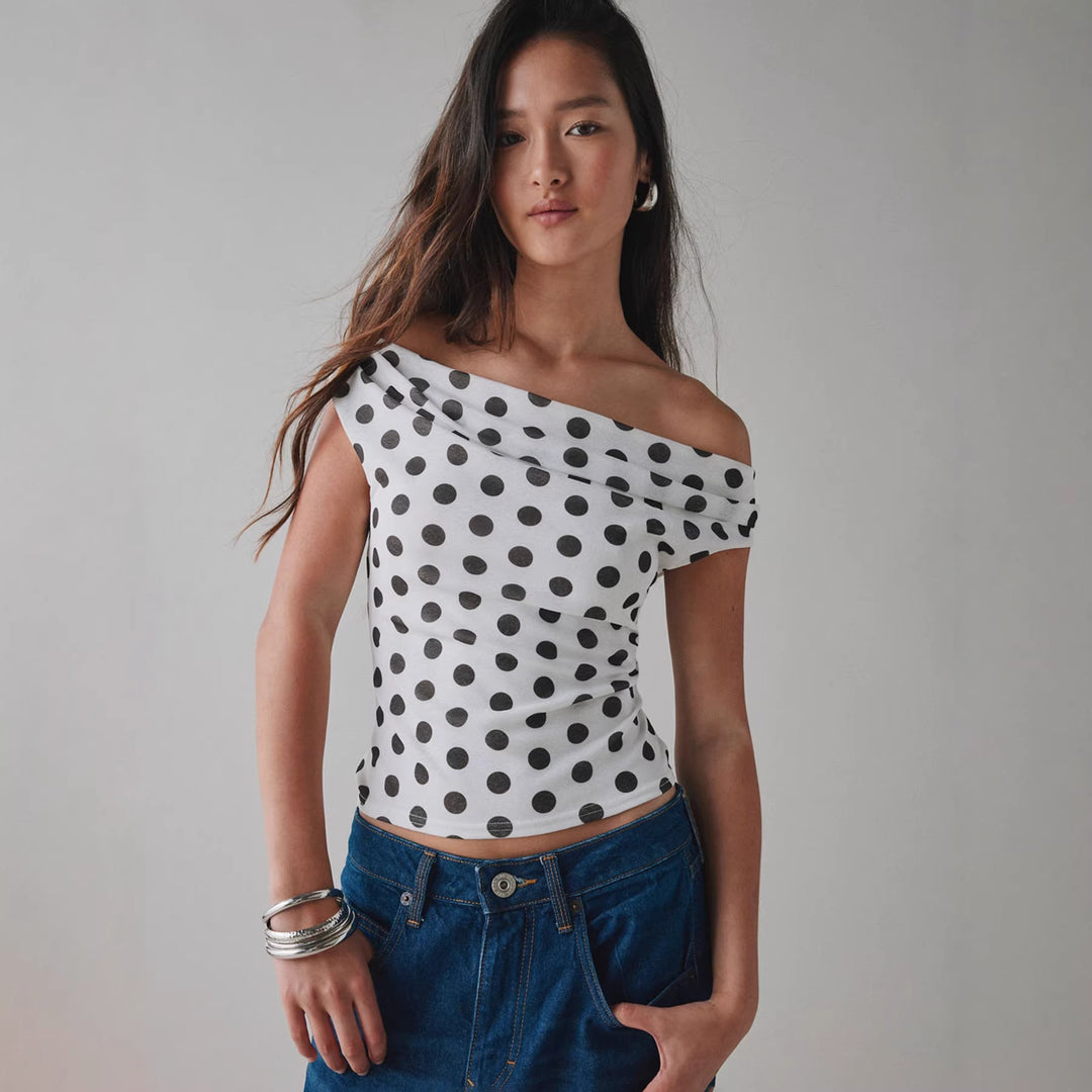 Dame Off-Shoulder overdel med figursmpisende snitt Skjora