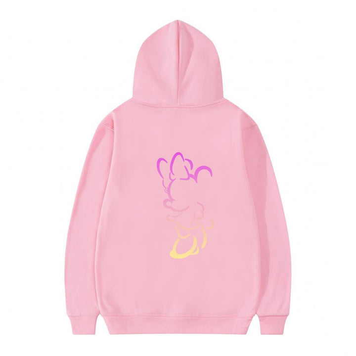 Dame hoodie med kunstnerisk skydesign og myk indre fôr Skjora