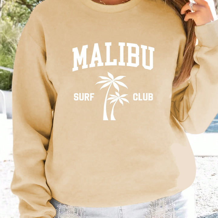 Dame sweatshirt med avslappet surfeklubbtrykk Skjora