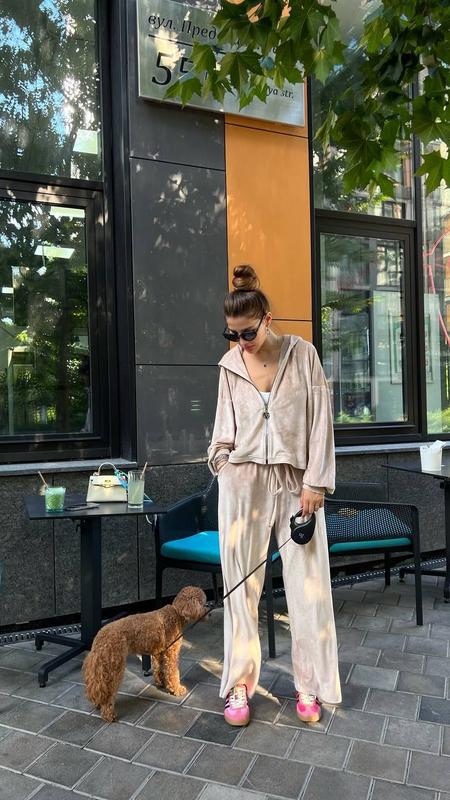 Dame Casual Joggingdress Sett med Løs Passform Topp og Behagelige Bukser
